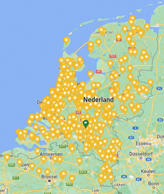 map aangesloten club - Oudetennisballen.com